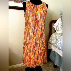 ILe multi colored sleeveless dress. Size 10. NWOTGS.